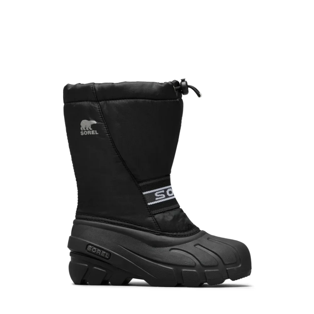 Sorel Kid's Cub Insulated Snow Boot in Black, sz 8